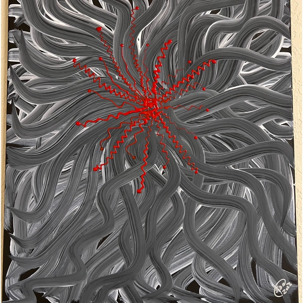 Two piece hand painted set artwork on canvas both are 16x 20 in size..